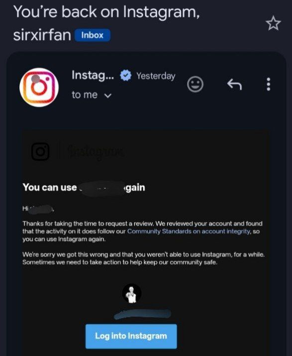 Instagram Unban proof
